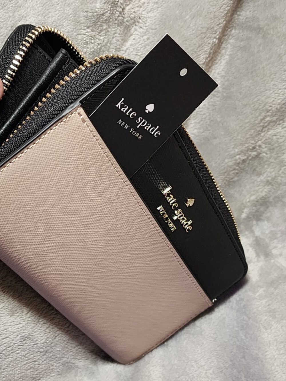 *NWT* Kate Spade Staci Continental Wallet Long zipper cream & Black - Picture 9 of 16